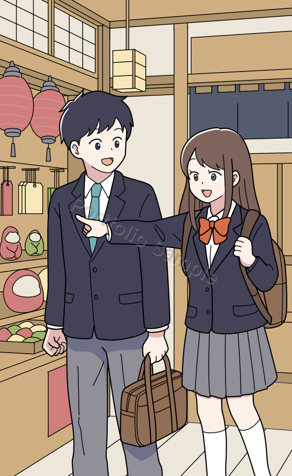 海外向け教材イラスト制作 サンプル1